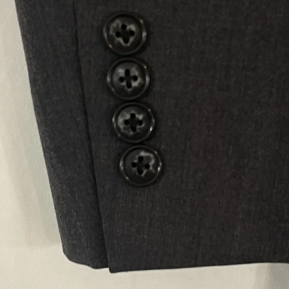 Roundtree & Yorke Blazer Mens 46L Gray 100% Wool Two Button Dillard's‎ Jacket